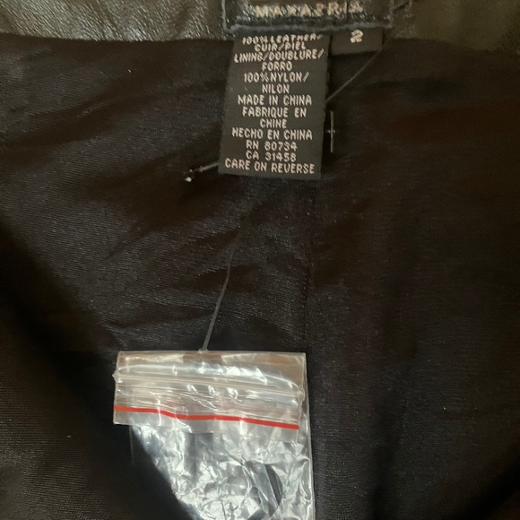 BCBG Max Azria Black Leather Pants Size 2 New w/o tags - Picture 7 of 13